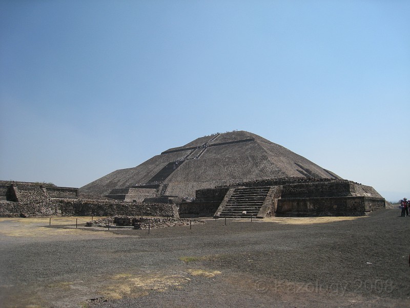 Mexico Pyramids - Mexico City 2009 0315.jpg - A trip to the Teotihuacan area of Mexico to visit the pyramids. A vast complex and a great climb to the top. This was followed by lunch in a cave, then a visit to the historical center of Mexico City. March 2009.
